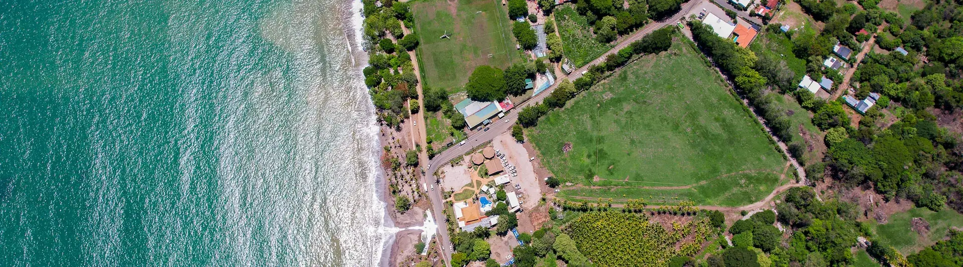 Aerial view of Guanacaste coastline, Costa Rica — luxury real estate investment